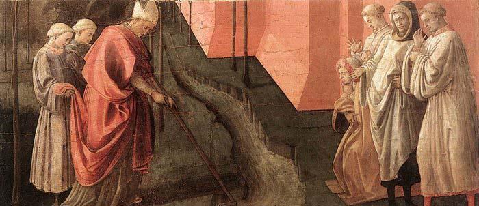 Fra Filippo Lippi St Fredianus Diverts the River Serchio Sweden oil painting art